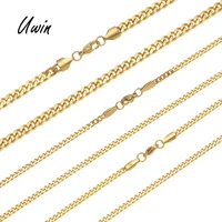 

High Quality Stainless Steel Cuban Link Chain 22K Gold Plated Miami Chain Rappers Man Women Necklace