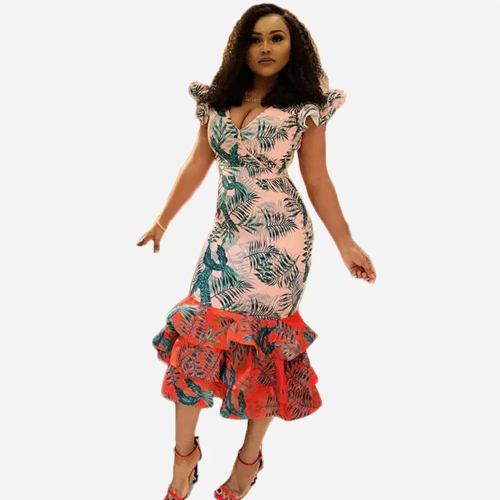 

2019 high quality new design wholesale sexy short sleeve women dress