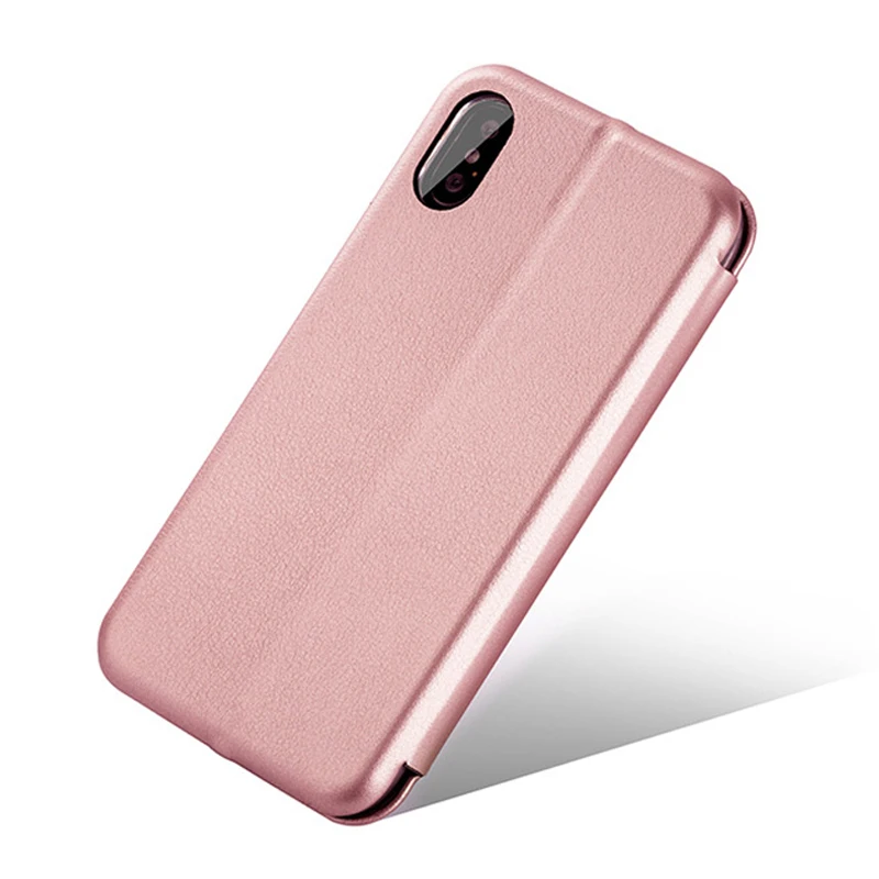 

A008 Armor Shockproof PC Mobile High Quality OEM LOGO Magnetic Curved Leather Phone Case For NOTE 9 Redmi Note 6 pro, Rose red;silver;gold;pink;red;black.