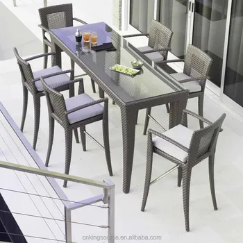 High Top Rectangular Garden High Bar Tables And Chairs Set . . - Buy