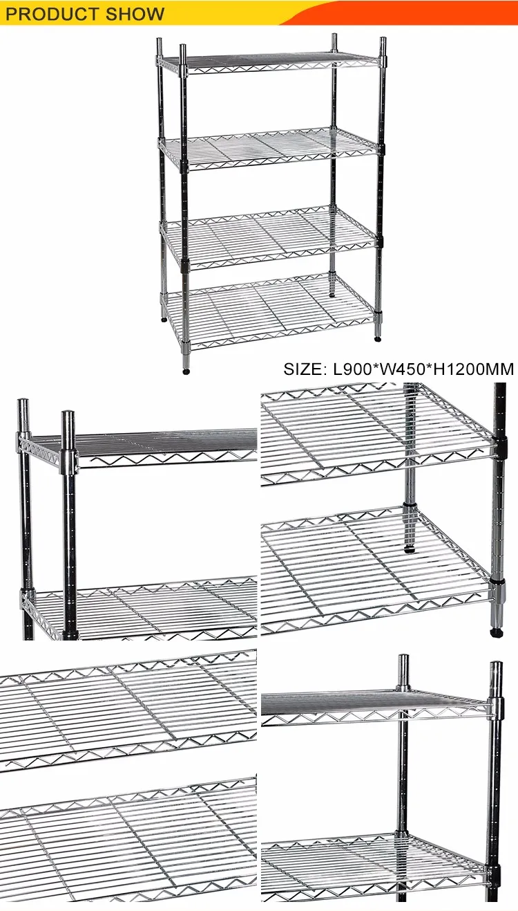 Customized 4 Tier Metal Wire Mesh Storage Shelving Shelf Unit Buy 4