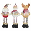New Style Christmas dolls Flexible Standing Decoration Doll Hot Sale Lattice Cute Santa Claus Lovely Snowman