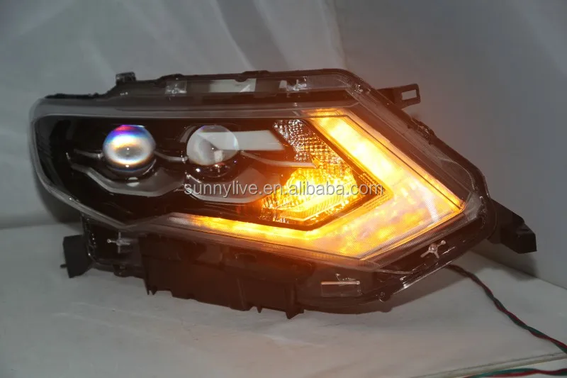 For NISSAN X-Trail Rogue LED Head Light 2017 Year Black Housing LD