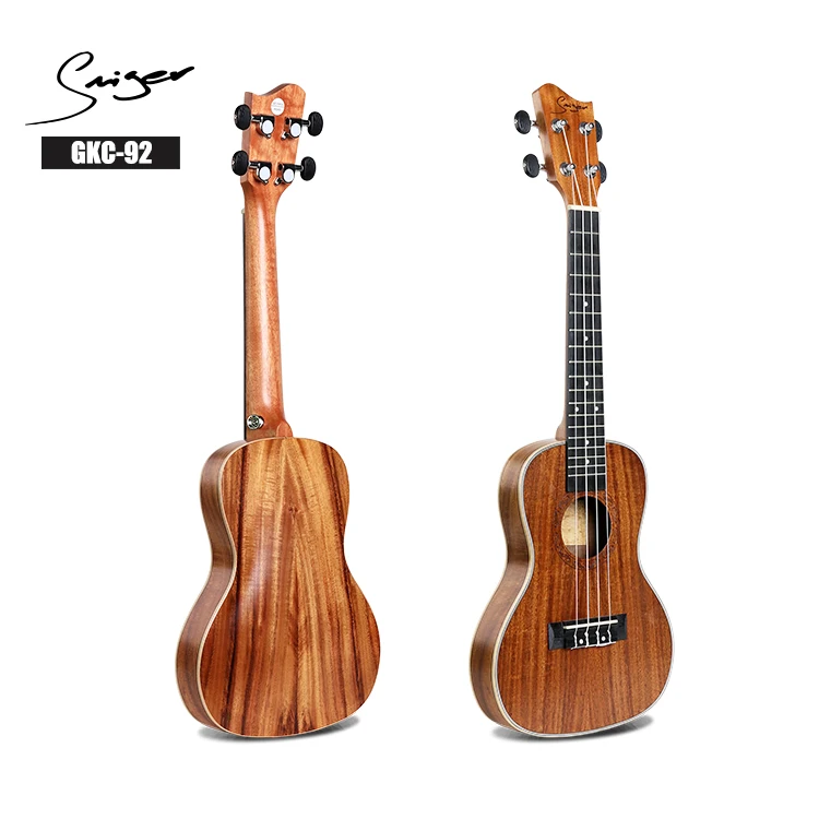 

Koa ukulele  thin body wholesale ukulele koa body mahogany neck matt finish smiger ukulele set die cast head, Optional colors