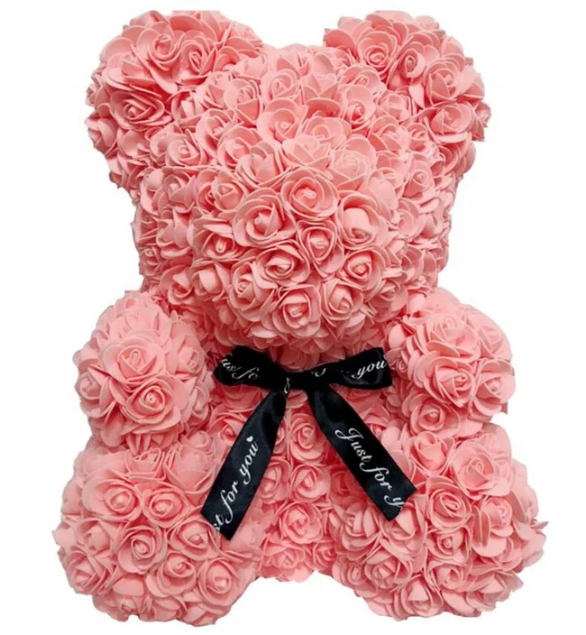 flower and teddy bear