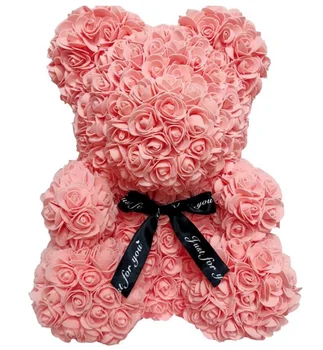 teddy made of roses