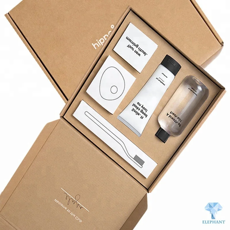 
Custom eco friendly skin care products packing shipping box with corrugated insert 