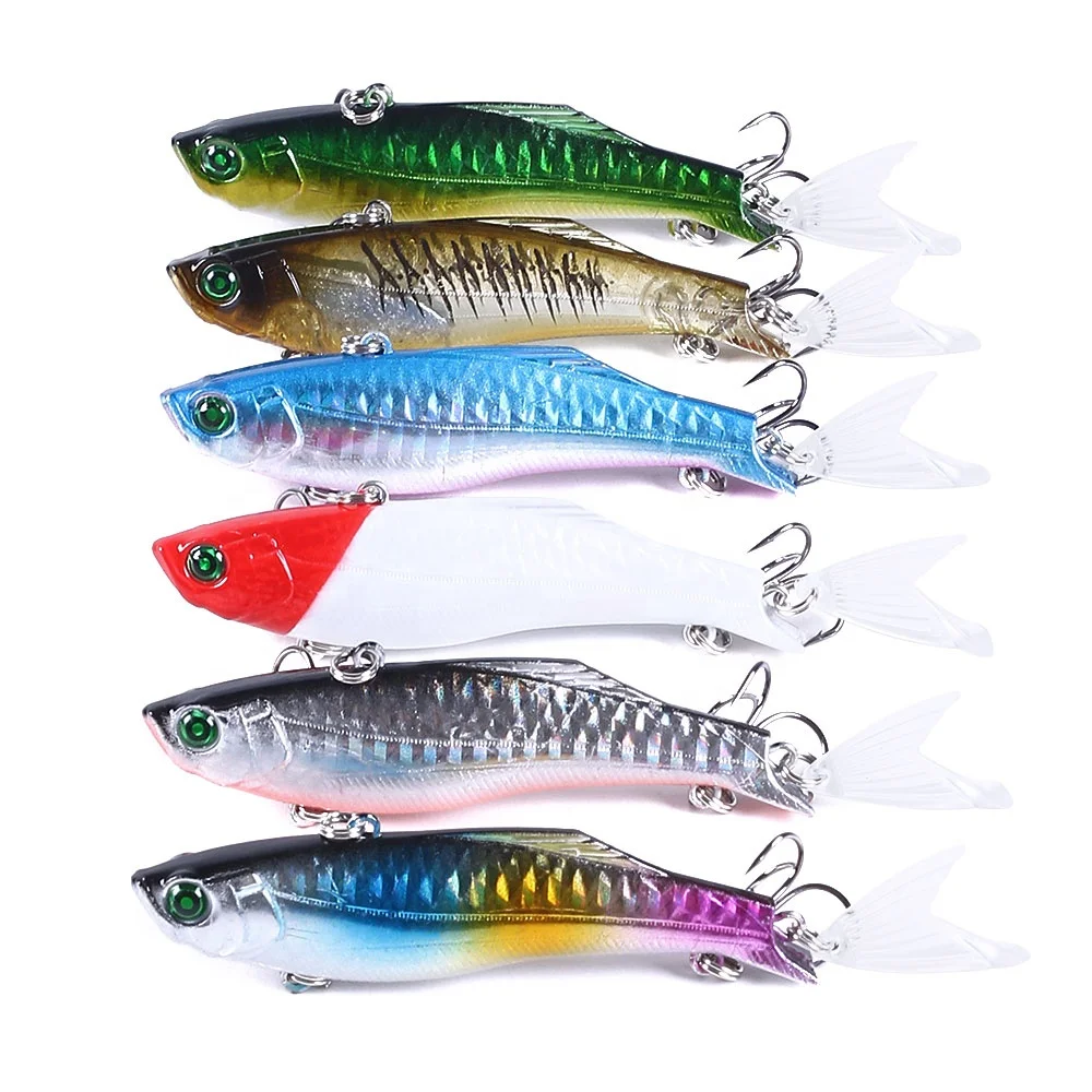 

Long Casting VIB 80mm 22.5g Good Quality Fishing Tackle Sinking Plastic Fishing Lure, 6 available colors to choose
