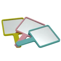 

Candy color square private personalized single side plastic handheld mirror