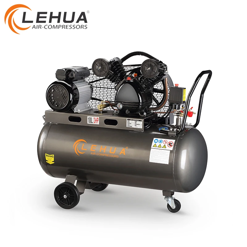 100l 3hp 8bar Two Cylinder Portable 