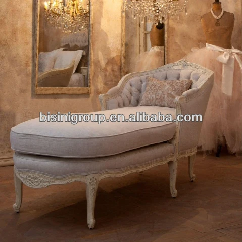 cream colored chaise lounge