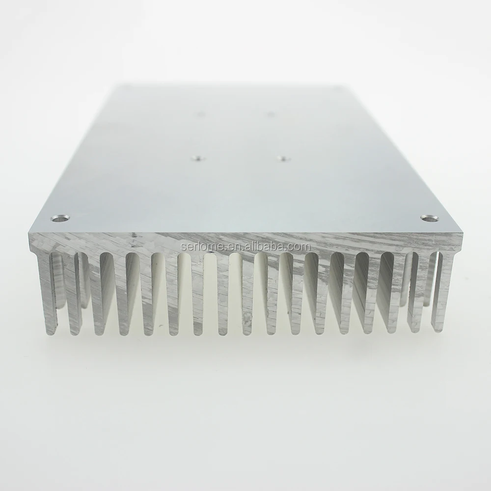 Aluminum Extruded Heat Sink Custom Size Silver Color Soldering Metal