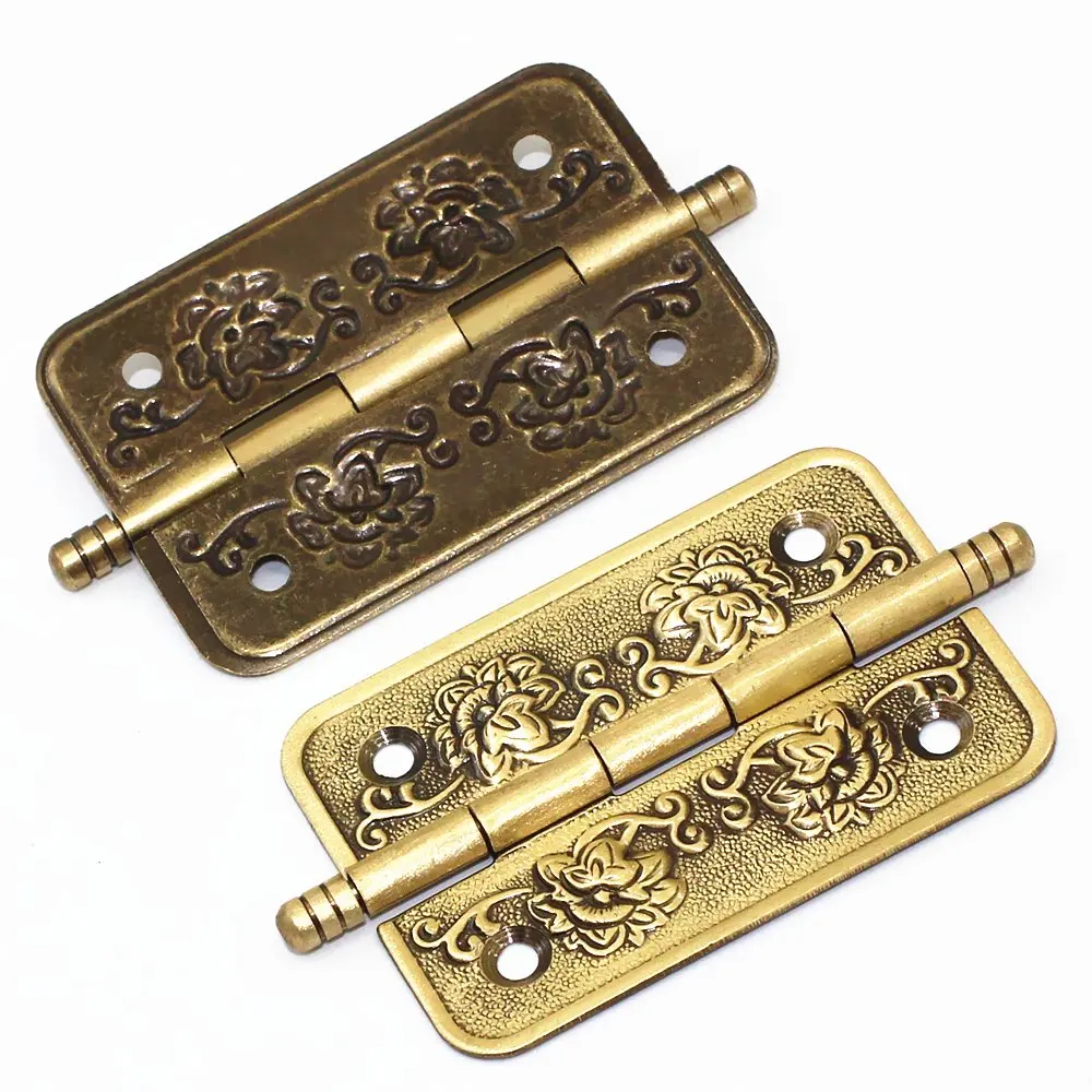 Buy Selling Wonderful 2 Brass Antique Hinges With Screws Vintage Kitchen Cabinet Gate Toy Box Jewelry Box Drawer Box Case Cupboard Carpenter Repair Decoration Hardware Pack Of 2 In Cheap Price On