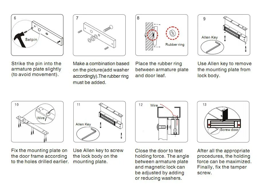 Shear magnetic lock схема подключения