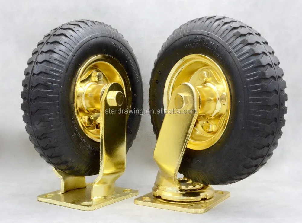 Ss Gold Color Hotel Luggage Cart Wheels Gold Hotel Wheel Caster Wheels