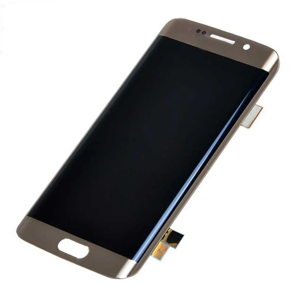 

China supplier cell phone lcd touch screen display for samsung s6 edge lcd replacement, Black white gold