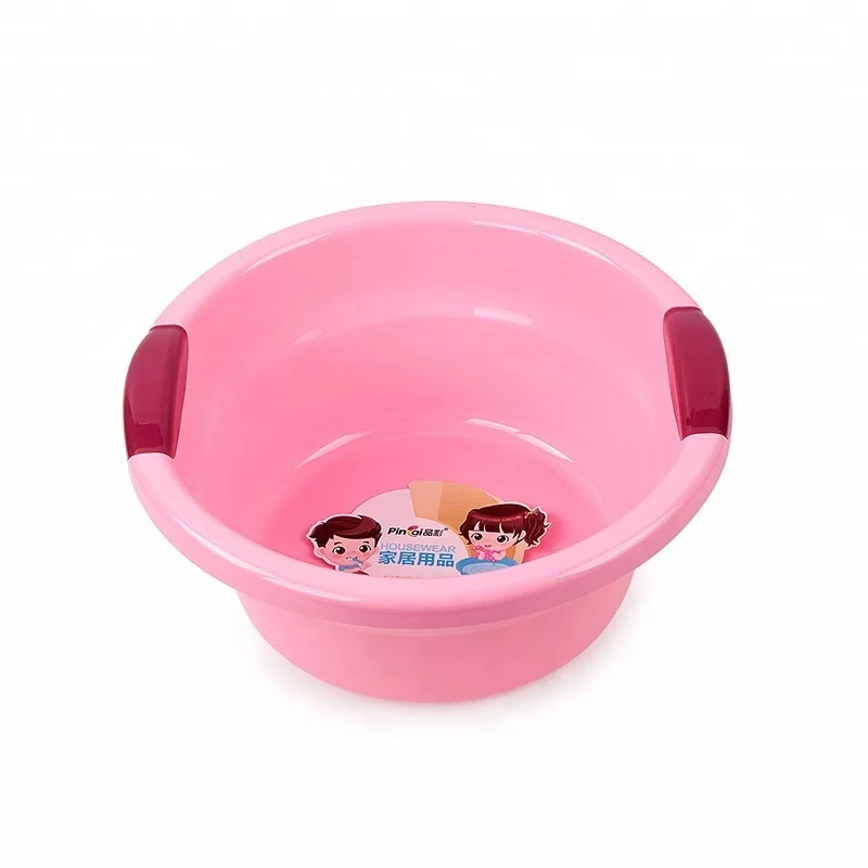Durable Bathroom &kitchen Colorful Round Plastic Basin For Wash Face