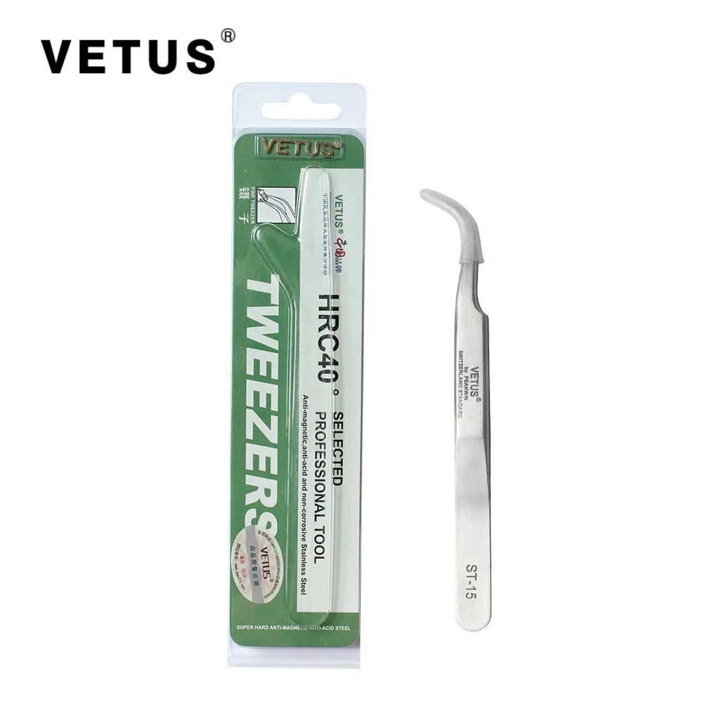 
High Quality professional stainless steel slant ESD Stainless Steel VETUS ST SERIES Tweezers ST 10/11/12/13/14/15/16/17  (60098397171)