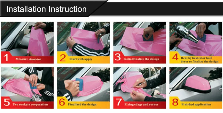 Carlas Fashionable 0.3*10m chameleon headlight tint film with purple/pink/blue/black/green/orange for car lamp wrap