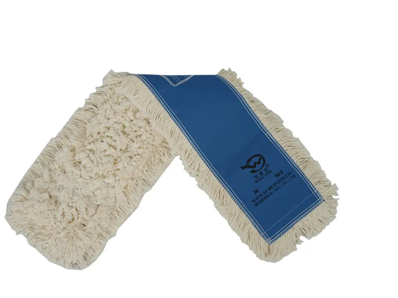 Cotton Dust Mop Cut Or Looped End Launderable Flat Mop With Aluminum