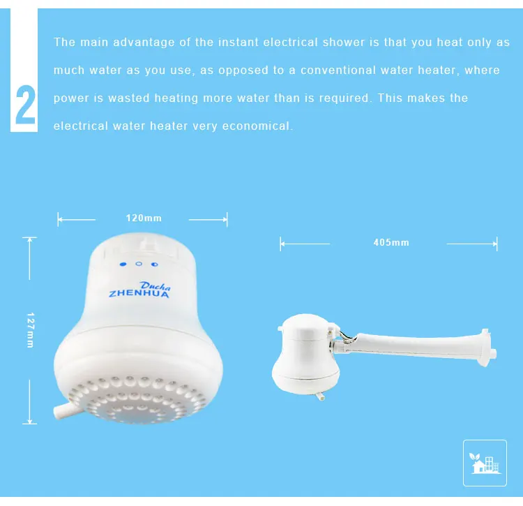 5400w Instant Hot Water Shower Head Electric Water Heater For Shower