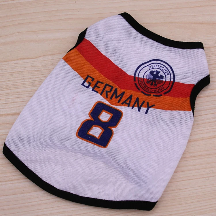 Sports world spring vest pet dog clothes summer for football cup (1)