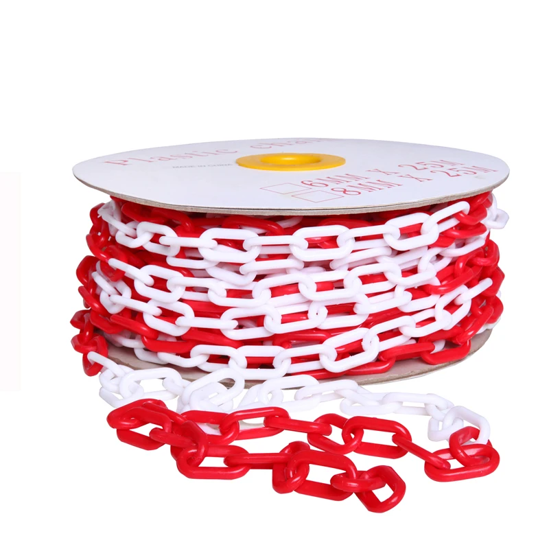 

PE material traffic safety road warning 6mm plastic barrier chain