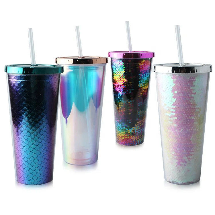 

24OZ Plastic tumbler with lid, Customized color