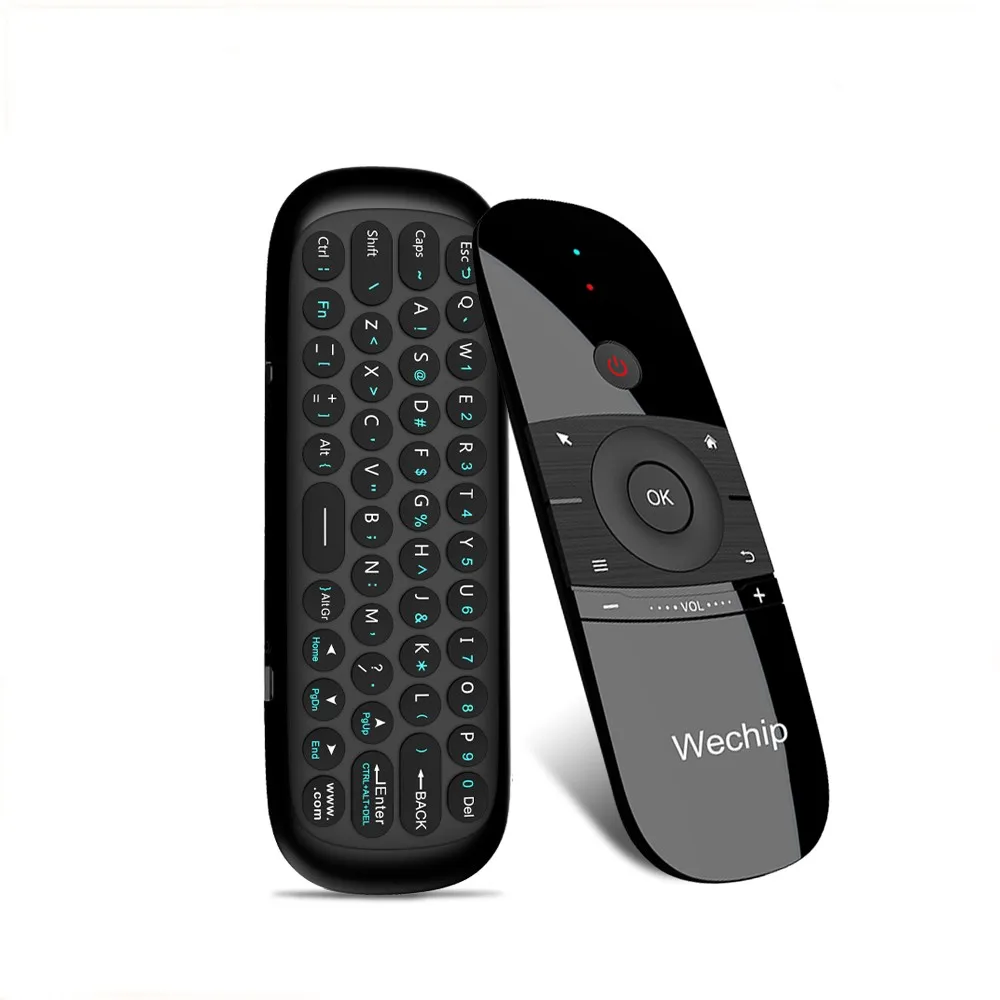 

Wechip W1 Keyboard Mouse Wireless 2.4G Fly Air Mouse Mini Remote Controller, Black