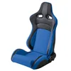 New cloth and carbon look Racing Seat black and blue single rails and single adjustor for auto car use sports seat