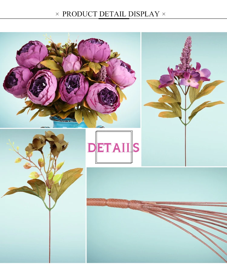 Multicolorful Silk Large Artificial Flower Heads Wholesale Artificial