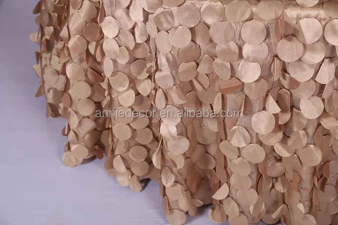 Cheap Factory Price Round Petal Wedding Linen Table cloth