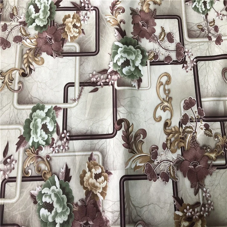new sofa fabric 3d fabric flower print fabric popular in saudi arabia market