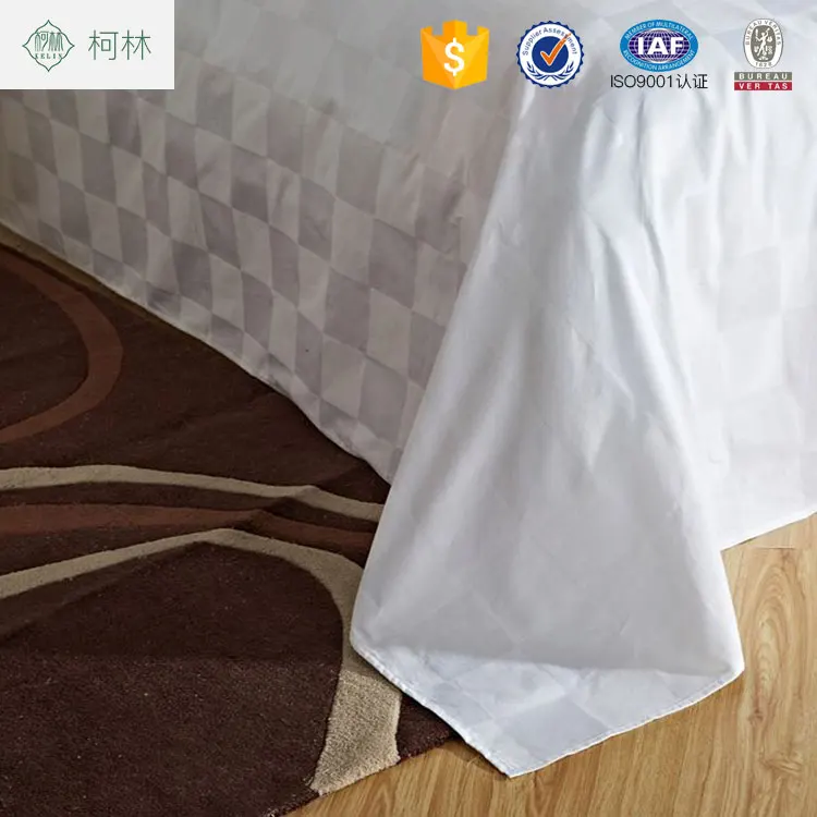 Hilton Bedding Used 60*40s High Quality 5 Star Hotel Bed Sheet Bedding
