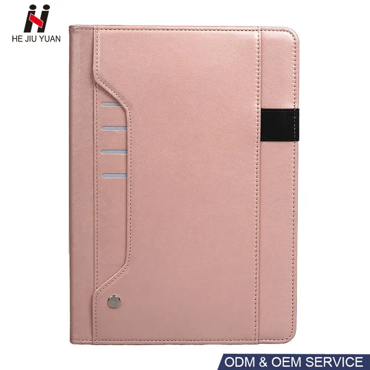 Custom Flip Stand Leather Cover Card Slots Genuine Leather Tablet Case for ipad pro 9.7