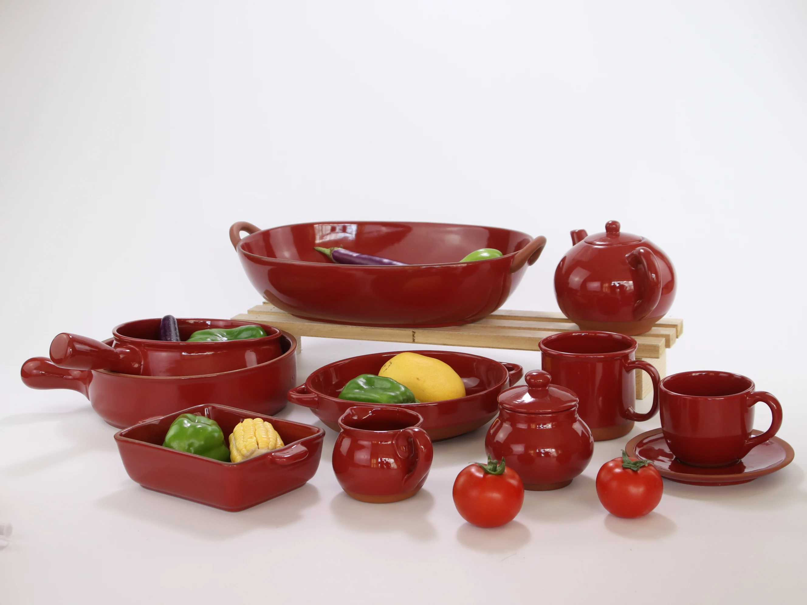 Ceramic Food Storage Jar With Lid Crimson Ceramic Kitchen Canister For