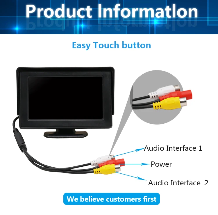 
4.3 Inch HD All In one Car Lcd Dvd Monitor 