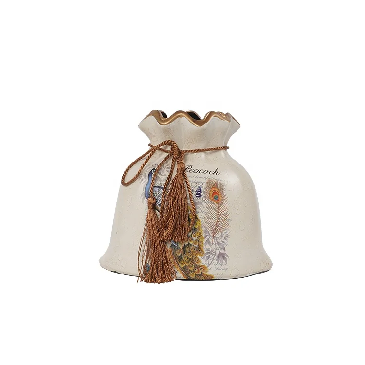 
Chinese Creative porch and living room Matt Nordic Europe style ceramic flower vase home decor 