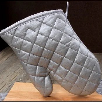 100 Cotton Silver Coated Microwave Heat Resistant Oven Gloves