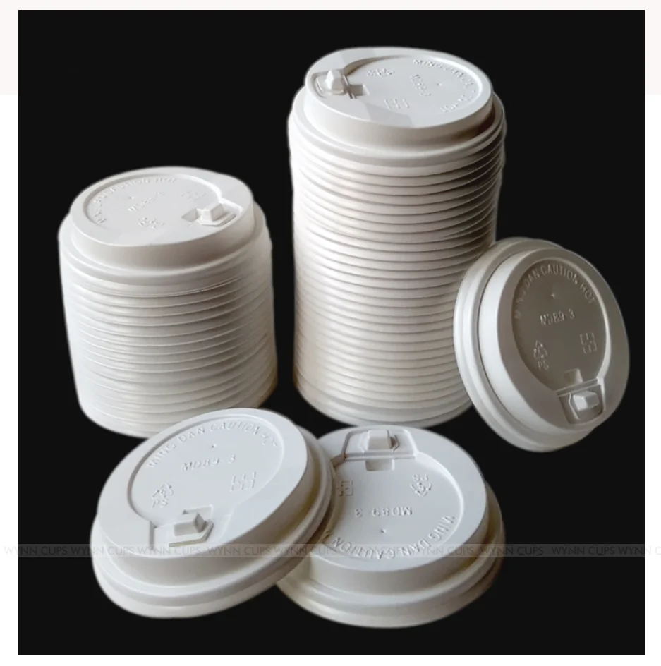 Compostable paper cup lids