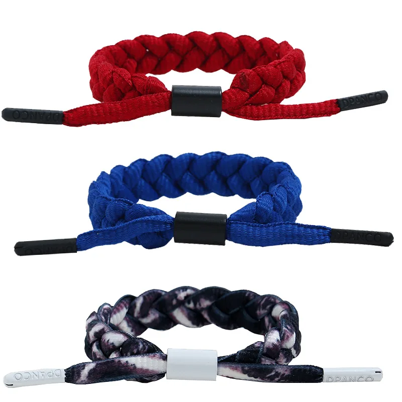 

Promotion Gifts Wholesale Basketball shoelace Bracelet Handmade Braided Rope Bracelet For Ball Fans With Customer Logo Jewelry