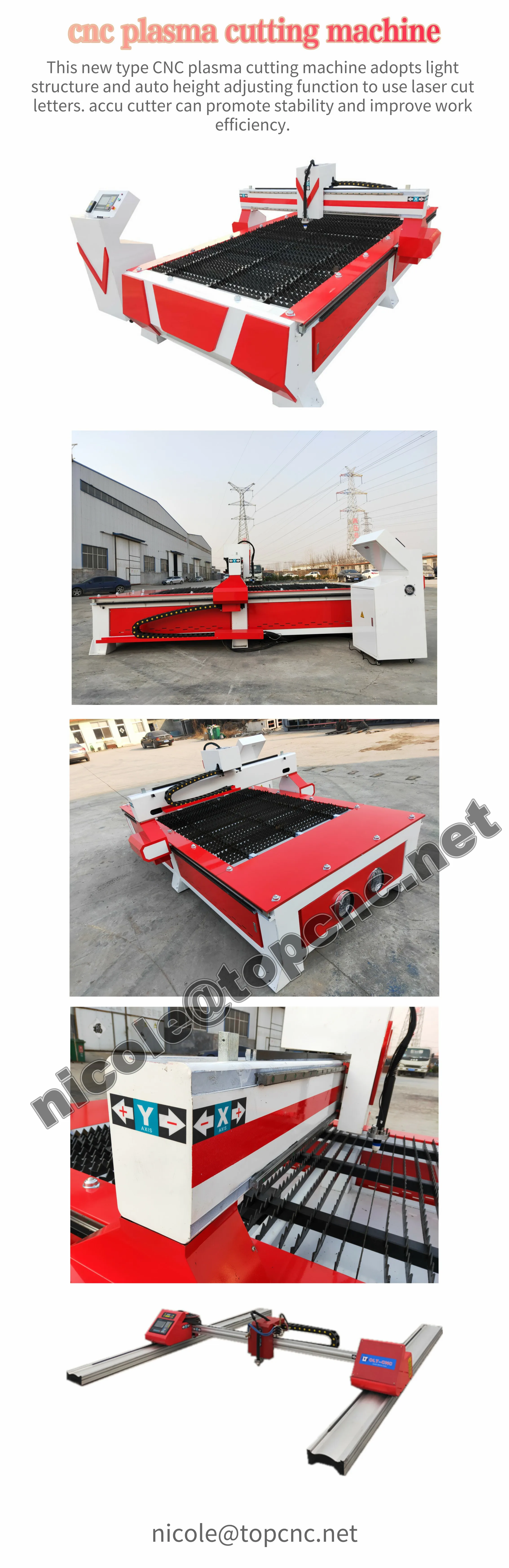 Most popular Made in China  CNC Plasma Cutting Machine for Metal Aluminum Stainless steel sheet