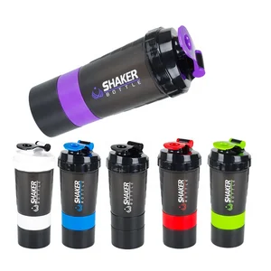 Image of Portable 500ml Stainless Steel Mixing Ball Plastic Custom Sport Shaker Cup