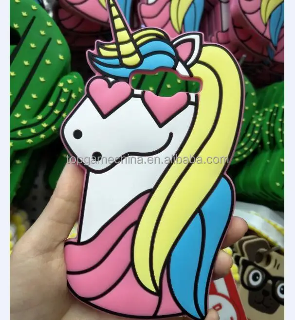 

3D Cartoon Unicorn Horse phone case Silicon Back cover for Samsung Galaxy J2Prime