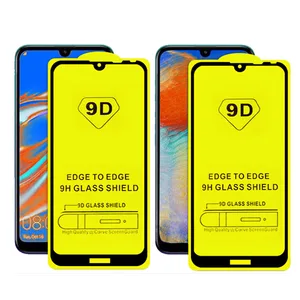 Free shipping 9D Silk Print for Samsung A10/A20/A30/A40/A50 Full Covered Glue Tempered Glass Screen Protector with wipes