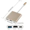Usb C hub to 4K 1080p USB3.0 and 3 in 1 Adapter type c hub