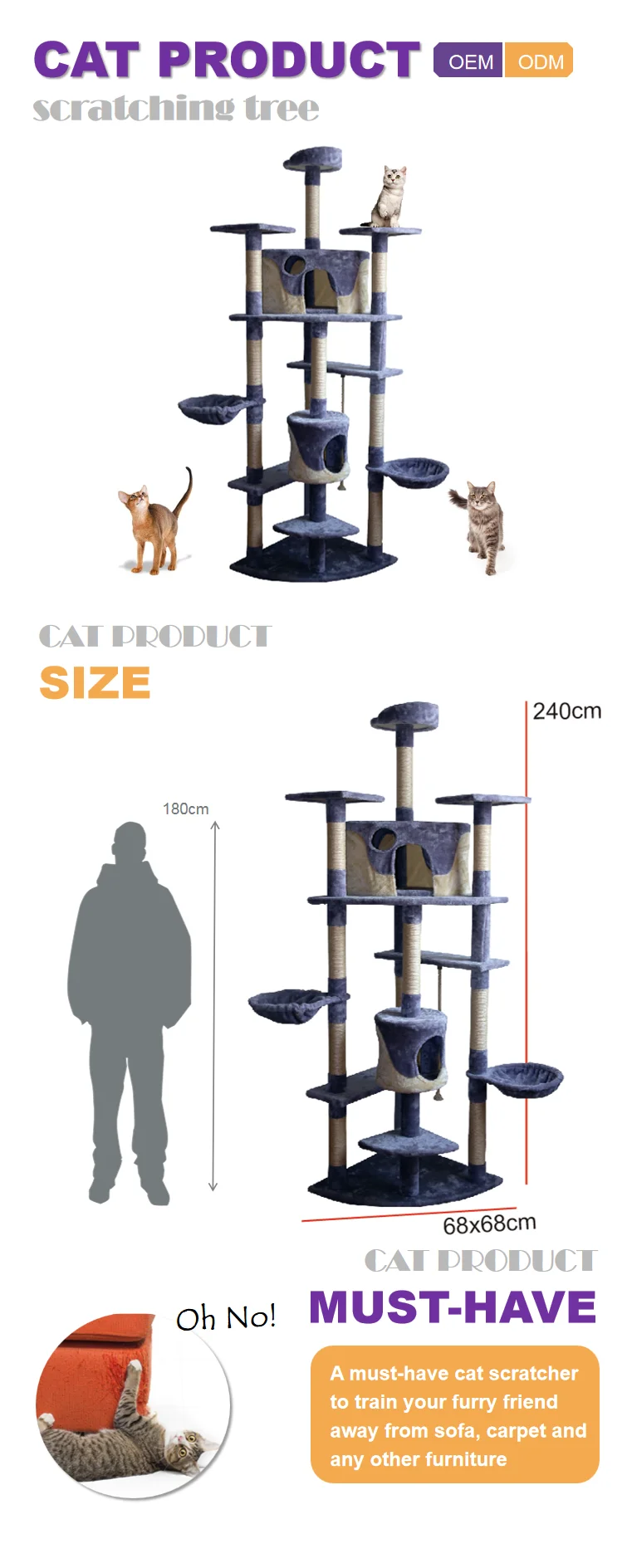 Grattoir A Etages Pour Arbre A Chat Grande Taille 1 Piece Bricolage Maison Connecteur Buy Arbre A Chat Du Sol Au Plafond Arbre A Chat 1 Piece Grand Arbre A Chat Product On Alibaba Com