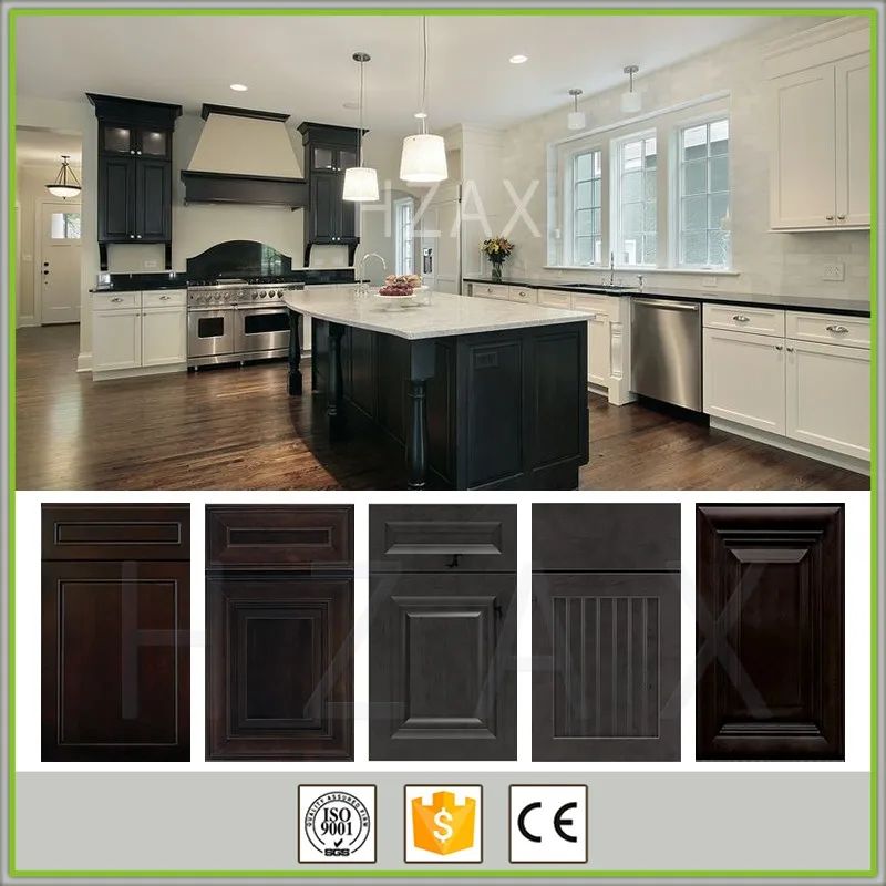 Modular Shaker Solid Wood Kitchen Cabinet Furniture Color Combinations