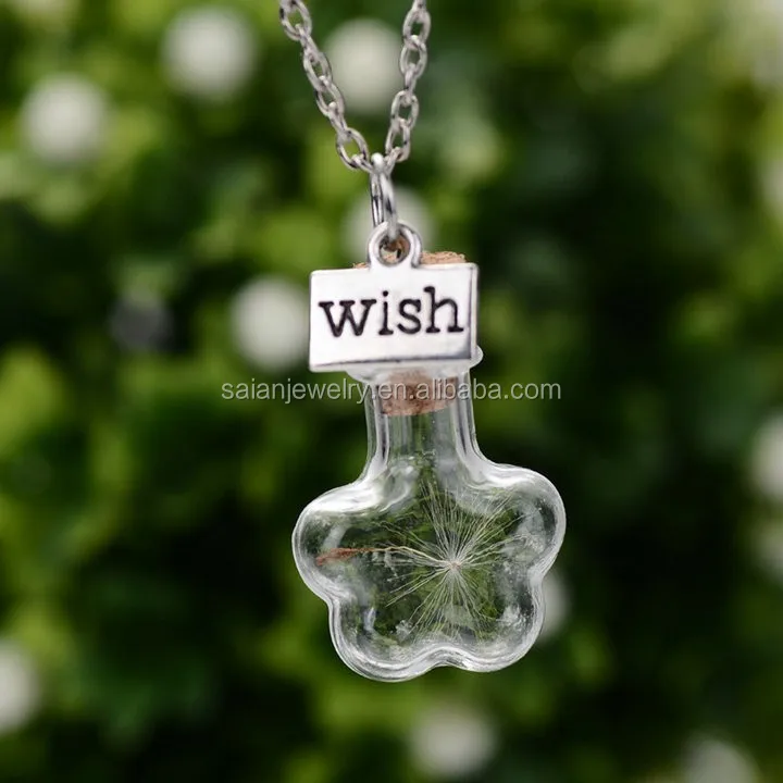 dandelion wish bottle pendant (4)