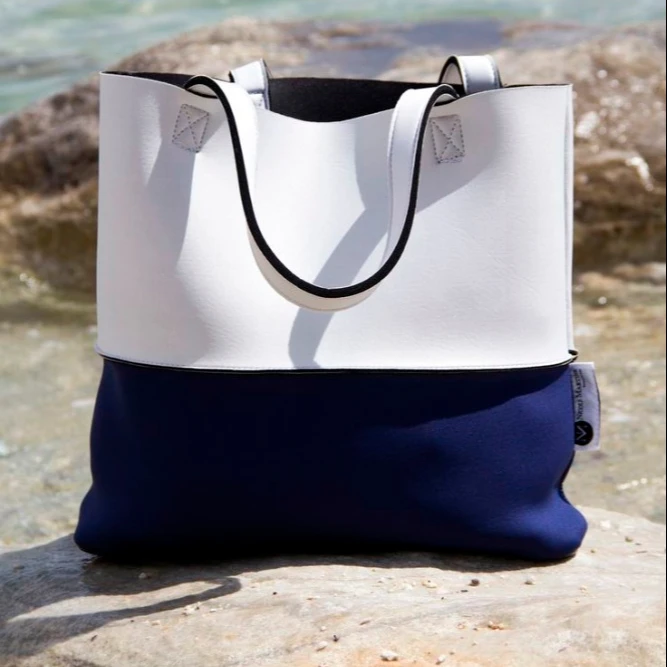 

2020 new fashion neoprene best beach bag with inner pouch, Customized